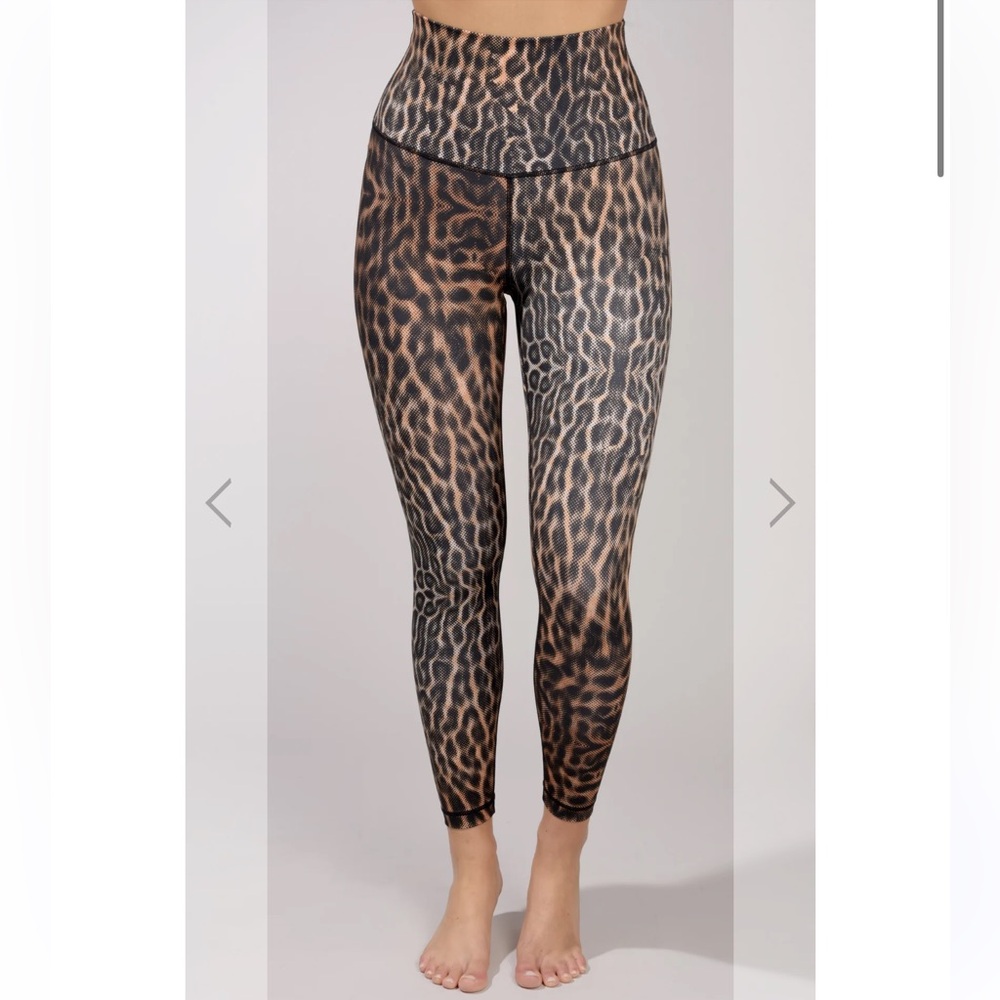 YOGALICIOUS BRAND SUPER HIGH WAIST ANIMAL PRINT 7/8 ANKLE LEGGING